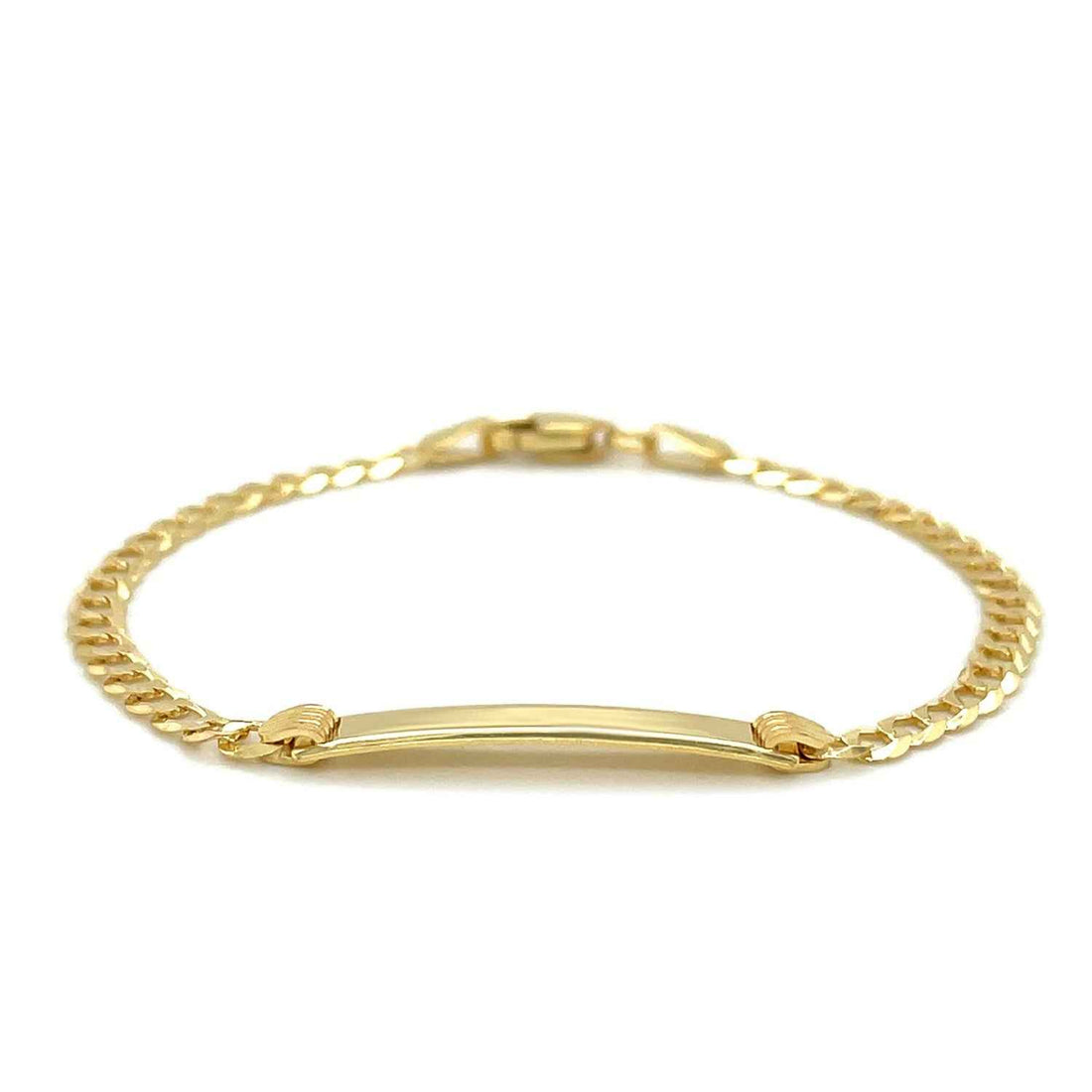 14k Yellow Gold Curb Link Style Children&