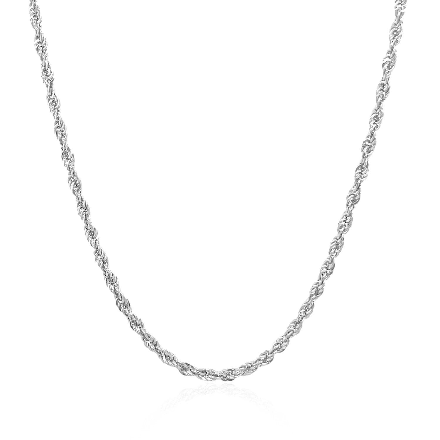 2.0mm 14k White Gold Light Rope Chain by Bids.com