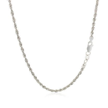 14k White Gold Light Rope Chain (2.00 mm) - DestGlow