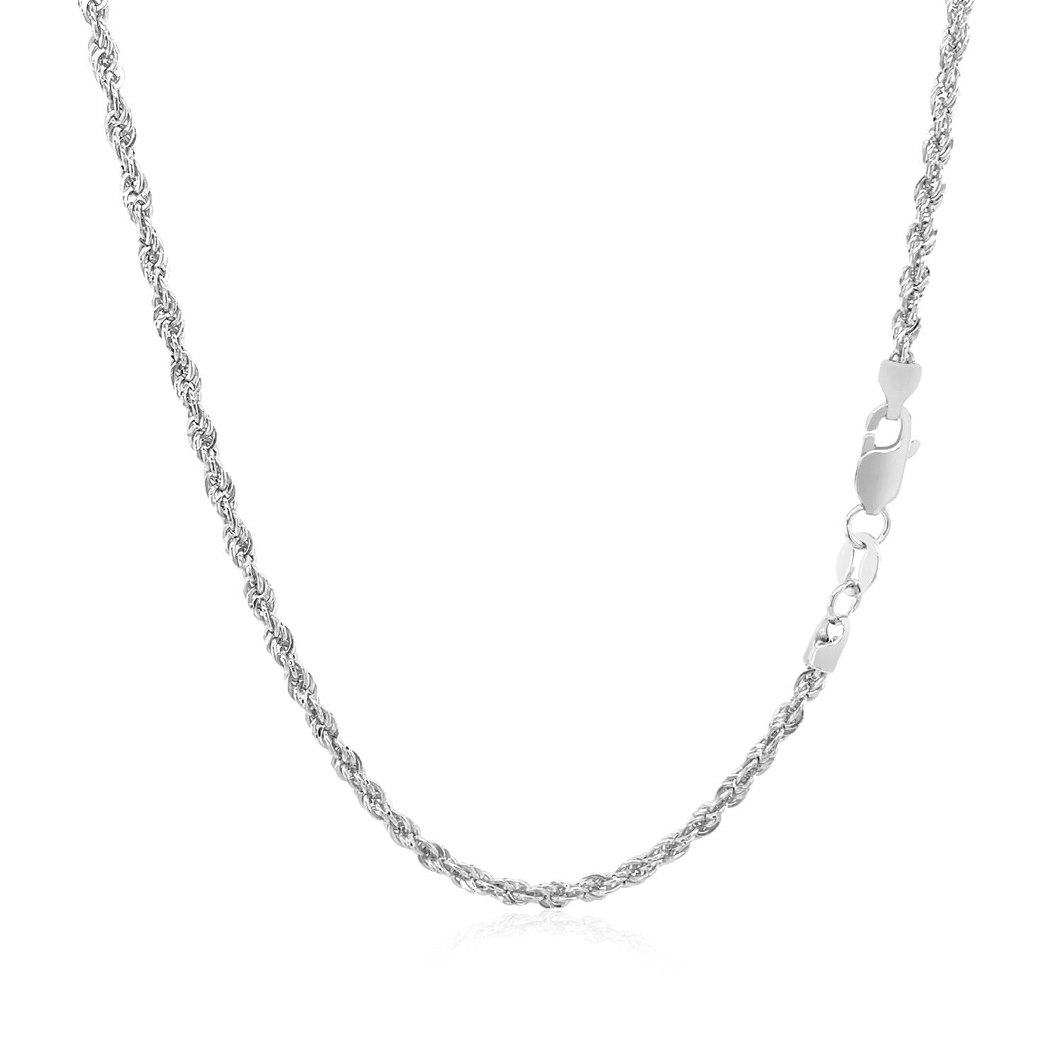 2.0mm 14k White Gold Light Rope Chain by Bids.com