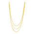 14k Yellow Gold Three Strand Herringbone Chain Necklace
