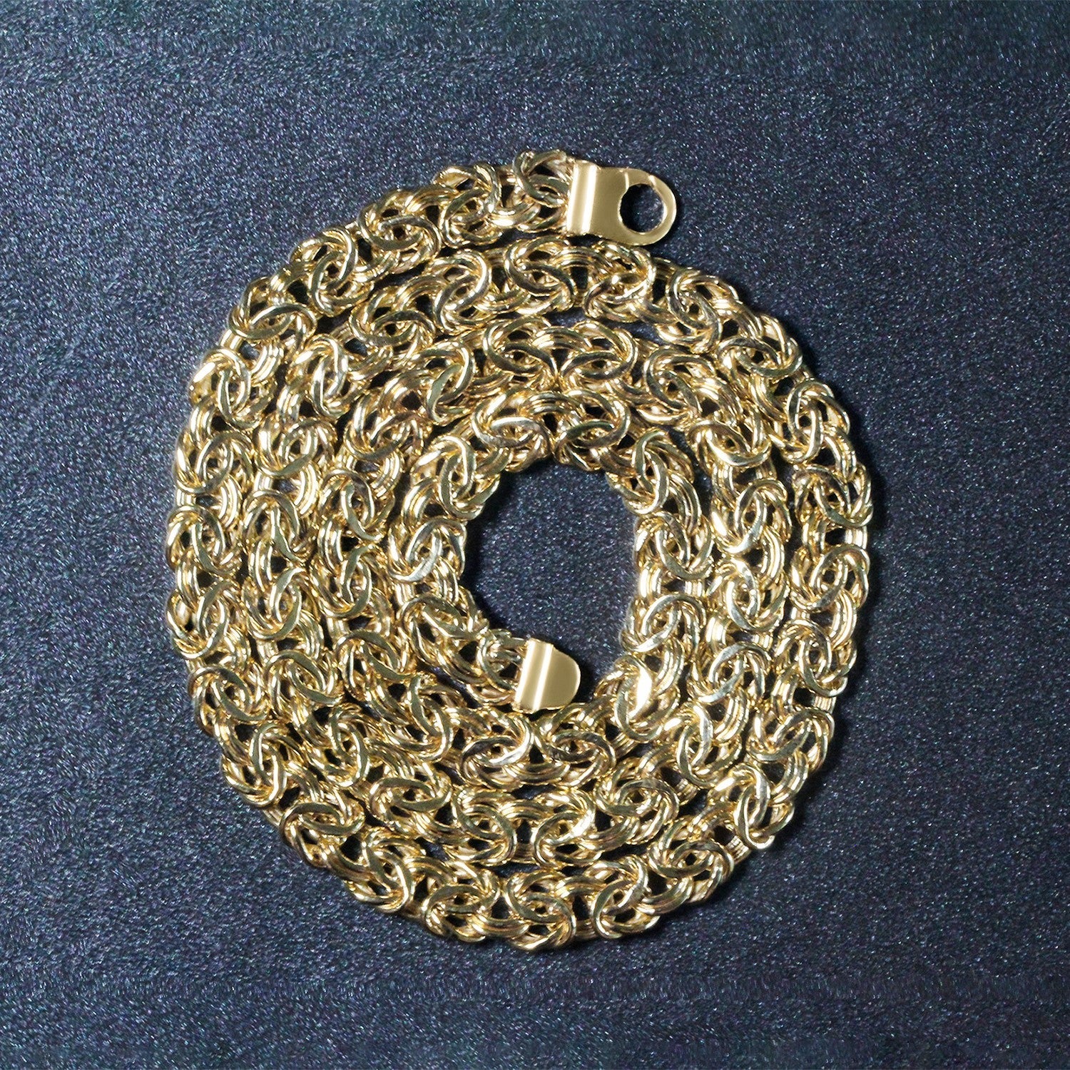 14k Yellow Gold Byzantine Motif Chain Necklace by Bids.com