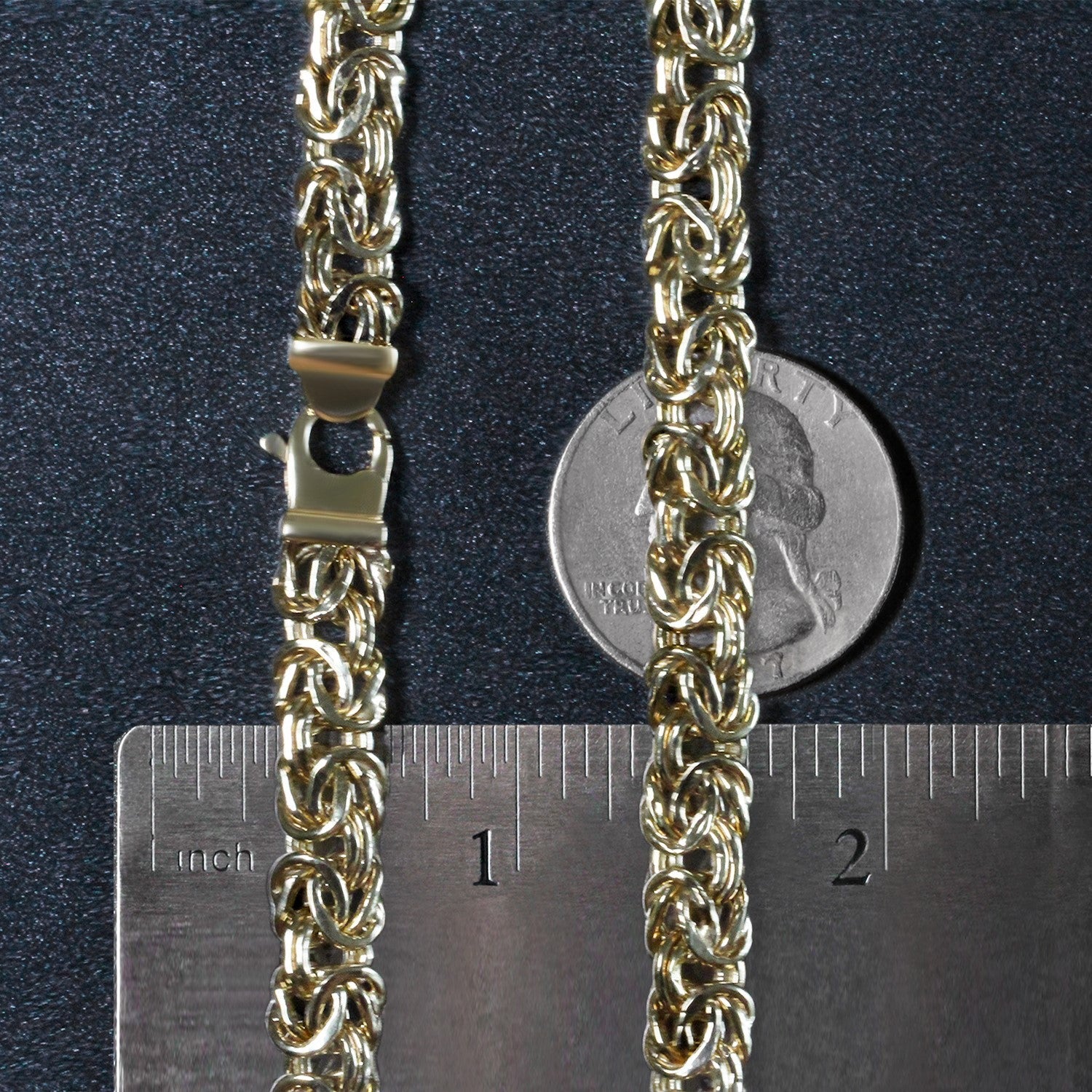 14k Yellow Gold Byzantine Motif Chain Necklace by Bids.com
