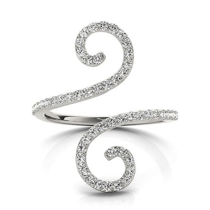 14k White Gold Diamond Open Flourish Style Ring (1/2 cttw) by Bids.com