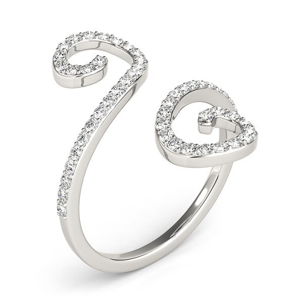 14k White Gold Diamond Open Flourish Style Ring (1/2 cttw) by Bids.com