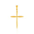 14k Yellow Gold Rounded and Pointed Cross Pendant 