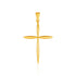14k Yellow Gold Rounded and Pointed Cross Pendant by Avera Group