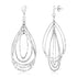 Sterling Silver Textured Teardrop Motif Dangle Earrings - DestGlow