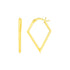14K Yellow Gold Diamond Motif Hoop Earrings - earrings