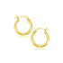 10k Yellow Gold Polished Hoop Earrings (2x15 mm) - earrings