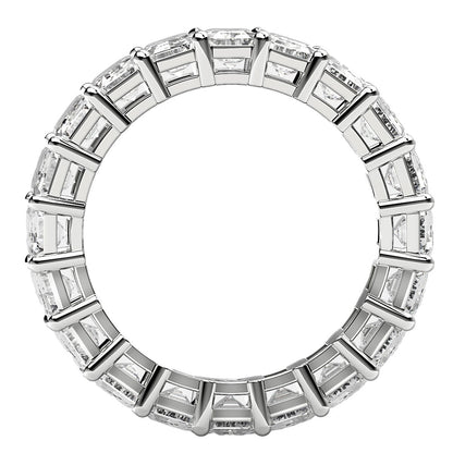 Emerald Cut Lab Grown Diamond Eternity Ring in 14k White Gold (7 cttw FG/VS2)  DestGlow