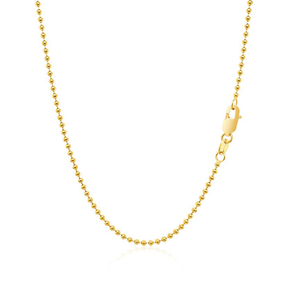 14k Yellow Gold Bead Chain 1.5mm by Bids.com