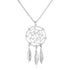 Sterling Silver 17 inch Necklace with Dream Catcher Pendant - DestGlow