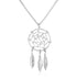 Sterling Silver 17 inch Necklace with Dream Catcher Pendant