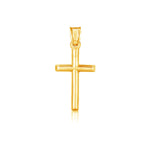 14 k Yellow Gold High Polish Cross Pendant - necklaces