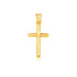 14k Yellow Gold High Polish Cross Pendant by Avera Group