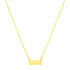 14k Yellow Gold Polished Mini Bar Necklace - necklaces