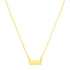 14k Yellow Gold Polished Mini Bar Necklace 