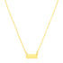 14k Yellow Gold Polished Mini Bar Necklace by Avera Group