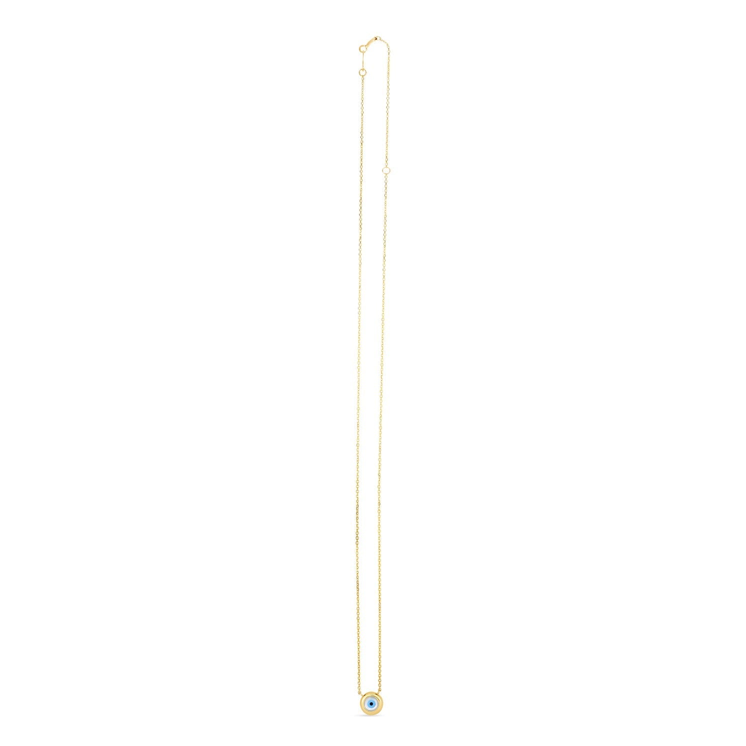 14k Yellow Gold MOP Evil Eye Necklace by Bids.com