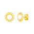 14k Yellow Gold Flower Stud Earrings with Pearls