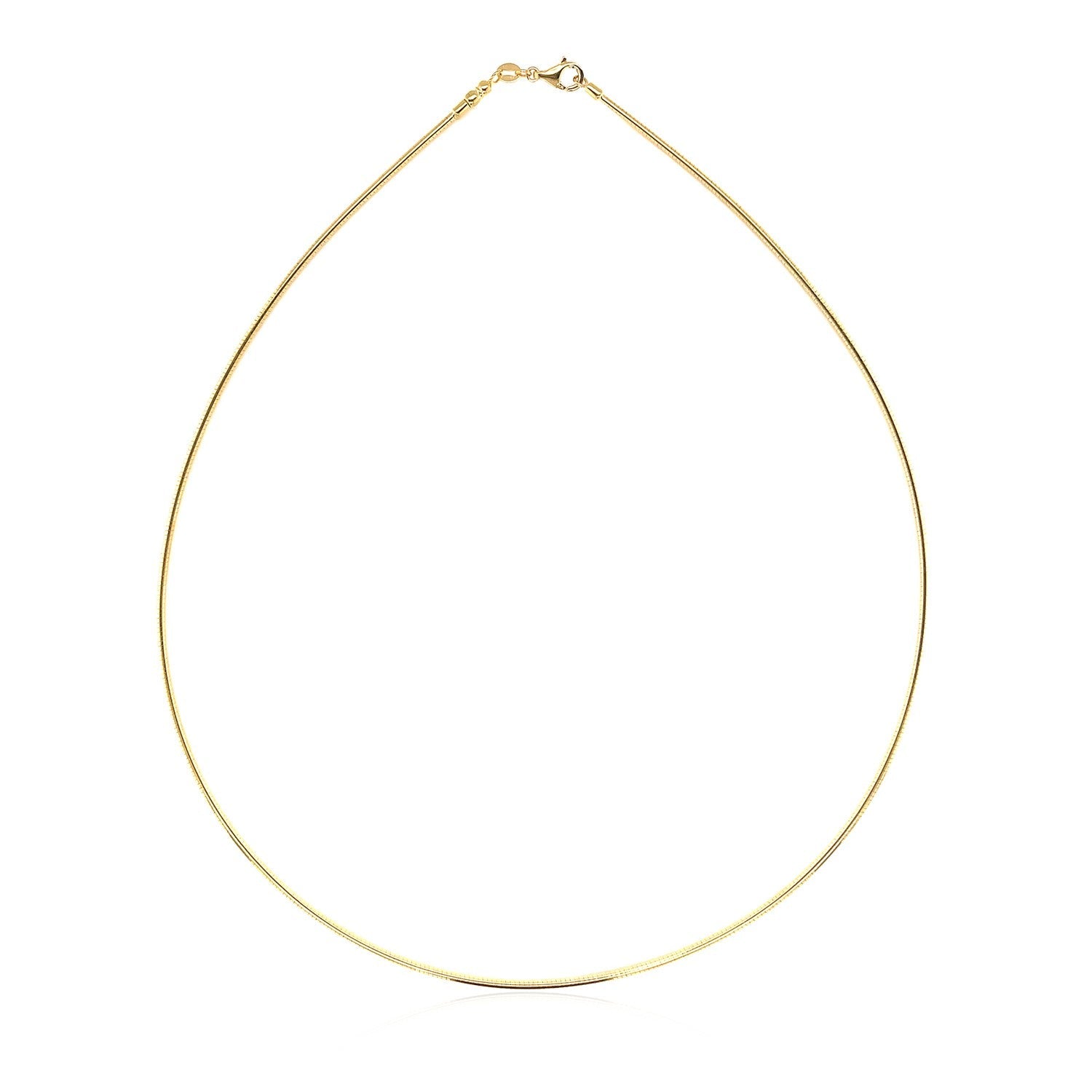 14k Yellow Gold Necklace in a Round Omega Chain Style by Bids.com