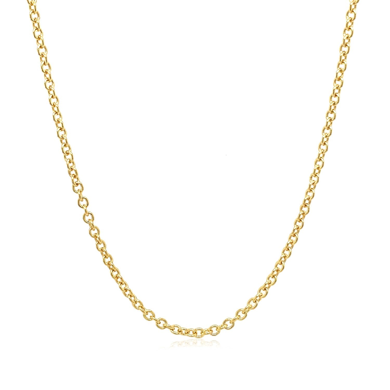 14k Yellow Gold Round Cable Link Chain 1.9mm by Bids.com