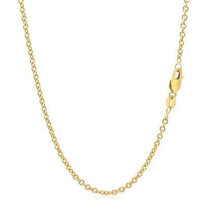 14k Yellow Gold Round Cable Link Chain 1.9mm by Bids.com