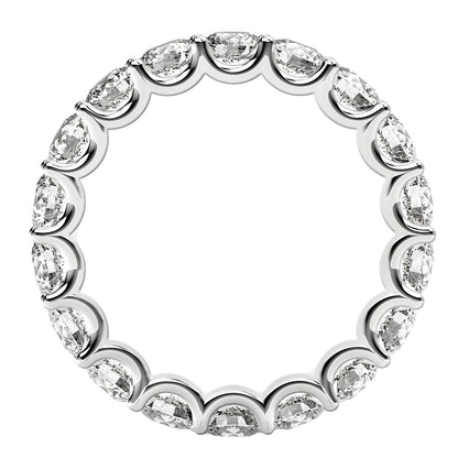 Round Cut Lab Grown Diamond Eternity Ring in 14k White Gold (2 cttw FG/VS2) by Bids.com