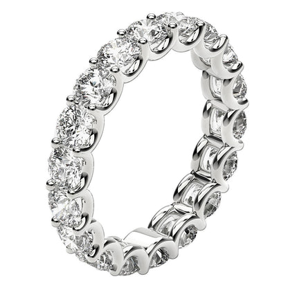 Round Cut Lab Grown Diamond Eternity Ring in 14k White Gold (2 cttw FG/VS2) by Bids.com