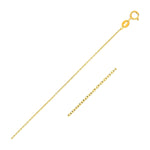 14k Yellow Gold Oval Cable Link Chain (0.97 mm) - necklaces
