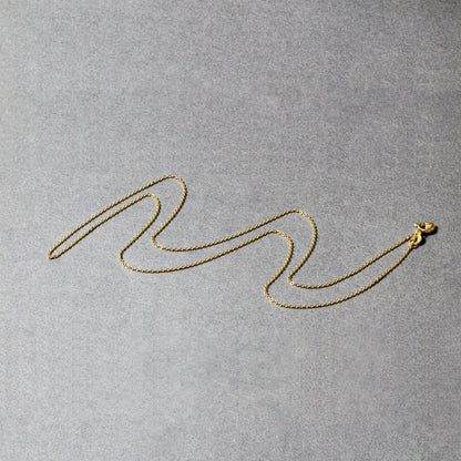14k Yellow Gold Oval Cable Link Chain (0.97 mm) - DestGlow