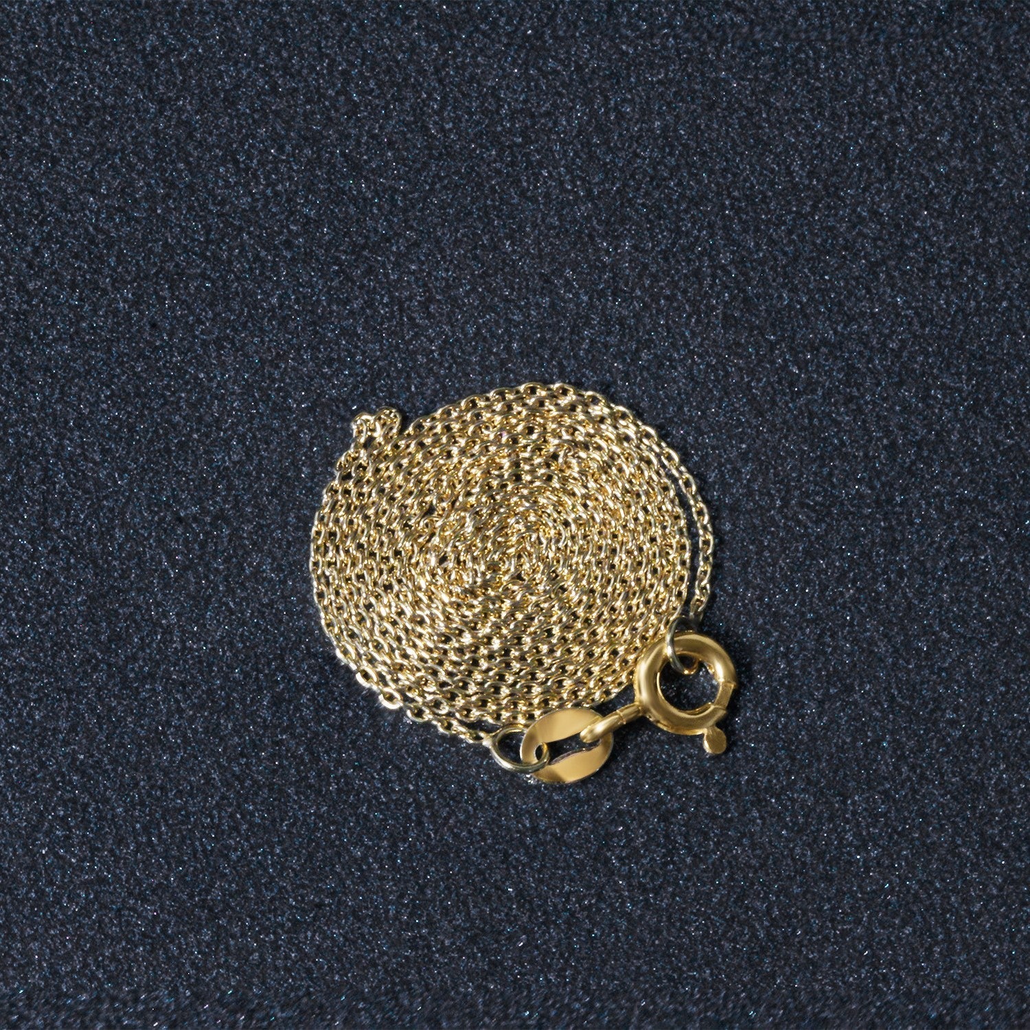 14k Yellow Gold Oval Cable Link Chain (0.97 mm) - DestGlow