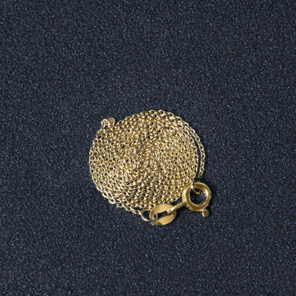 14k Yellow Gold Oval Cable Link Chain (0.97 mm) - DestGlow