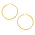 10k Yellow Gold Polished Hoop Earrings (1.5x30mm) - earrings