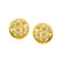 14k Yellow Gold Post Earrings with Textured Circles - accessories