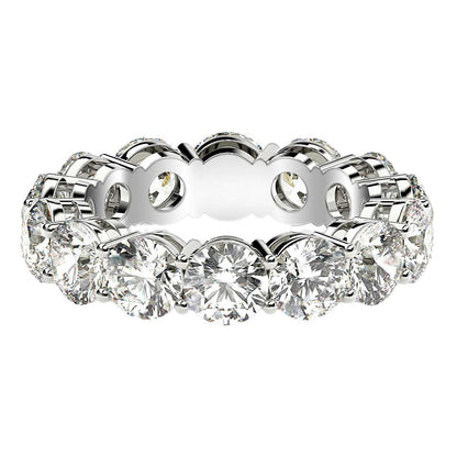 Round Cut Lab Grown Diamond Eternity Ring in 14k White Gold (6 cttw FG/VS2) by Bids.com