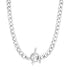 Sterling Silver Polished Wide Link Toggle Necklace