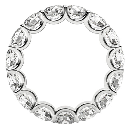 Round Cut Lab Grown Diamond Eternity Ring in 14k White Gold (5 cttw FG/VS2) by Bids.com