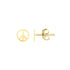 14k Yellow Gold Post Earrings with Peace Signs - accessories