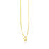 14k Yellow Gold Polished Star Necklace with Diamond - necklaces