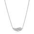 Sterling Silver Textured Angel Wing Necklace by Avera Group