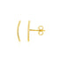 14k Yellow Gold Curve Climber Post Earrings - accessories
