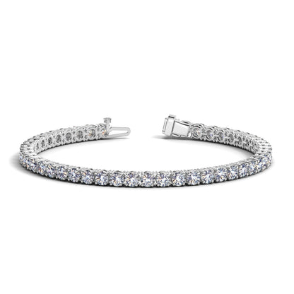 Lab Grown Round Diamond Tennis Bracelet in 14k White Gold (8 cctw F/G VS2/SI1) by Bids.com