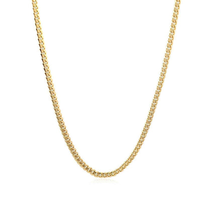 10k Yellow Gold Classic Solid Miami Cuban Chain (3.20 mm)