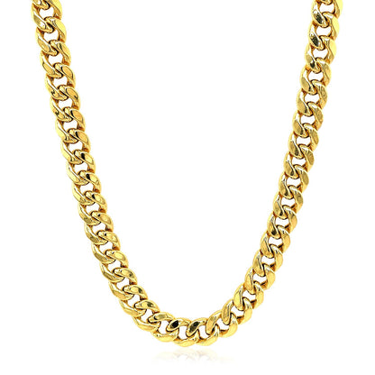 5.0mm 14k Yellow Gold Semi Solid Miami Cuban Chain by Bids.com