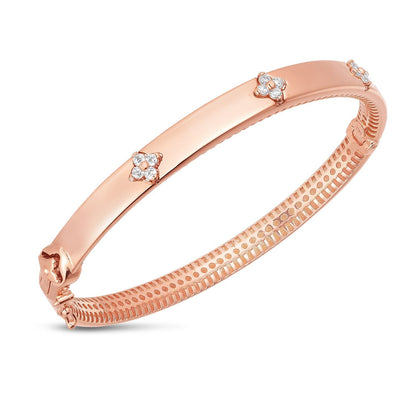 14k Rose Gold Trilogy Diamond Bangle (5.40 mm) 