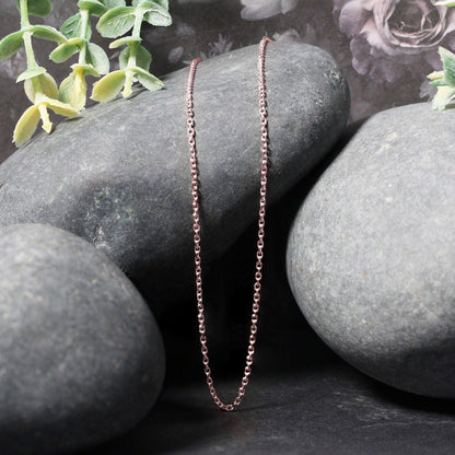 14k Rose Gold Diamond Cut Cable Link Chain 1.3mm by Bids.com