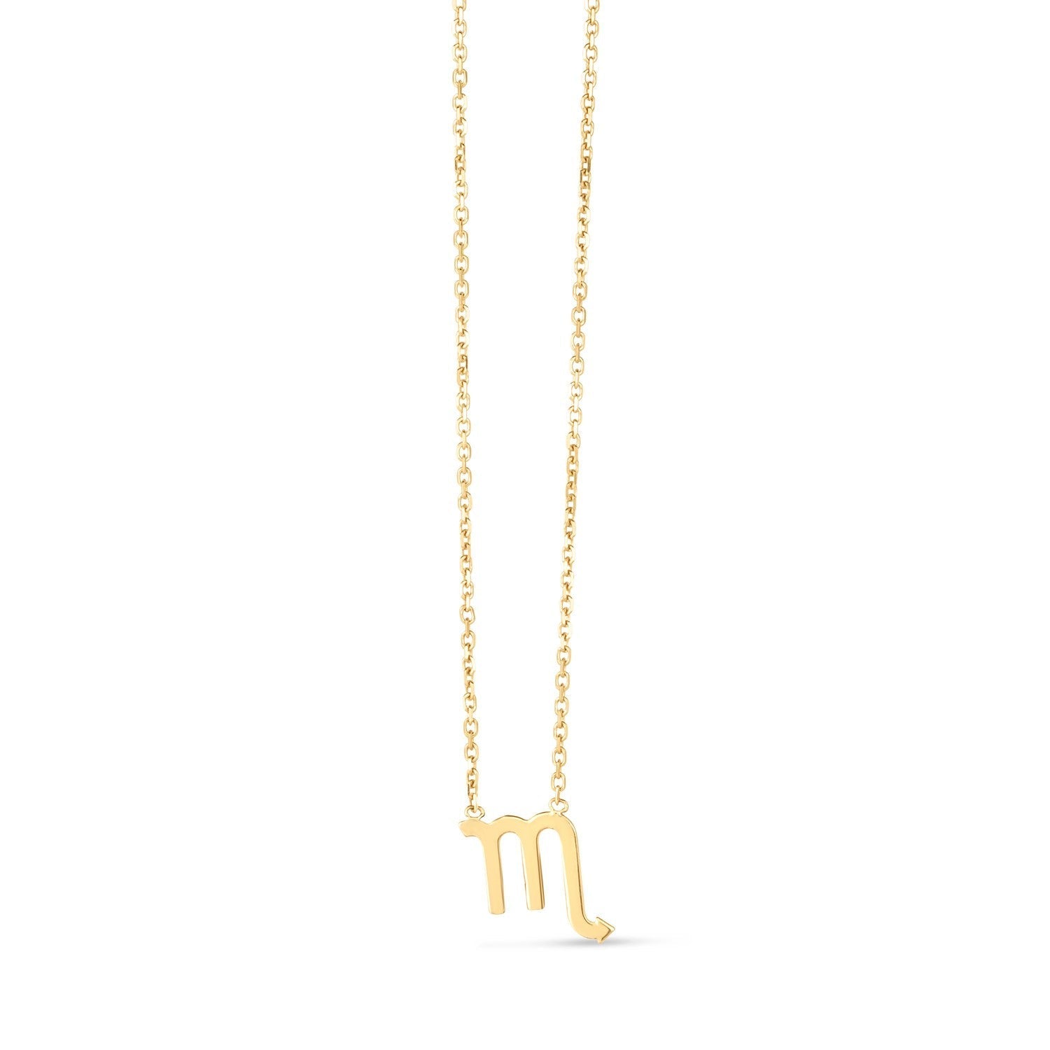14K Yellow Gold Scorpio Necklace 
