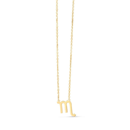 14K Yellow Gold Scorpio Necklace 